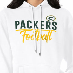 Green Bay Packers G-III 4Her by Carl Banks Women's Graphic Fleece Pullover Hoodie - White - NFL