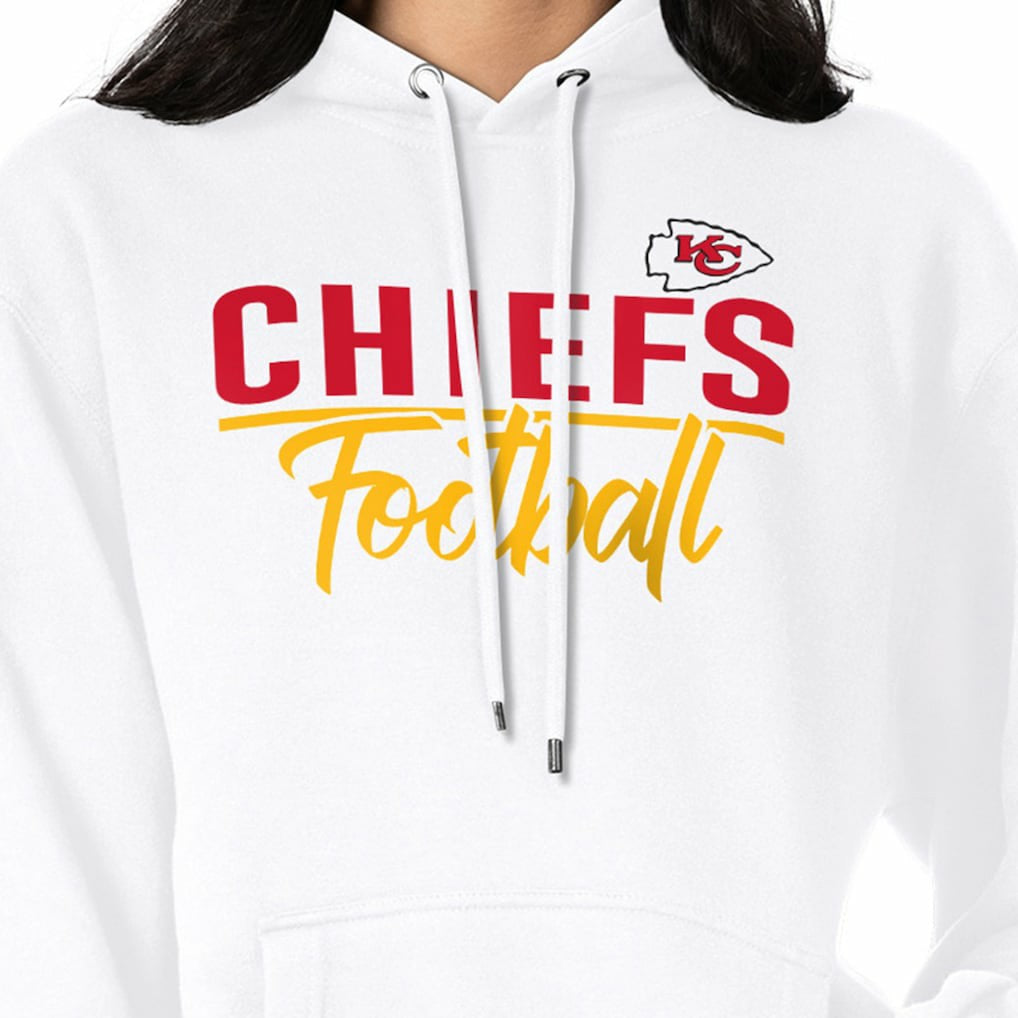 Kansas City Chiefs G-III 4Her by Carl Banks Women's Graphic Fleece Pullover Hoodie - White - NFL