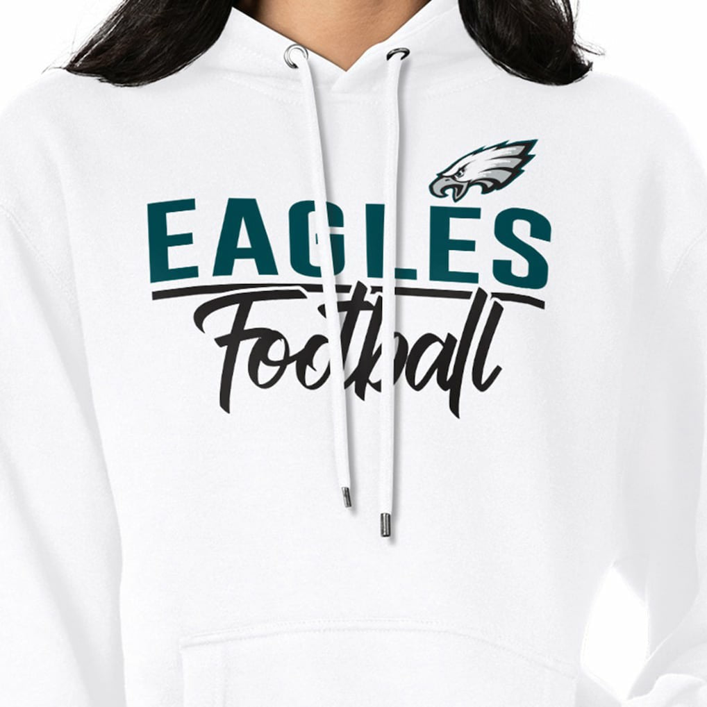 Philadelphia Eagles G-III 4Her by Carl Banks Women's Graphic Fleece Pullover Hoodie - White - NFL