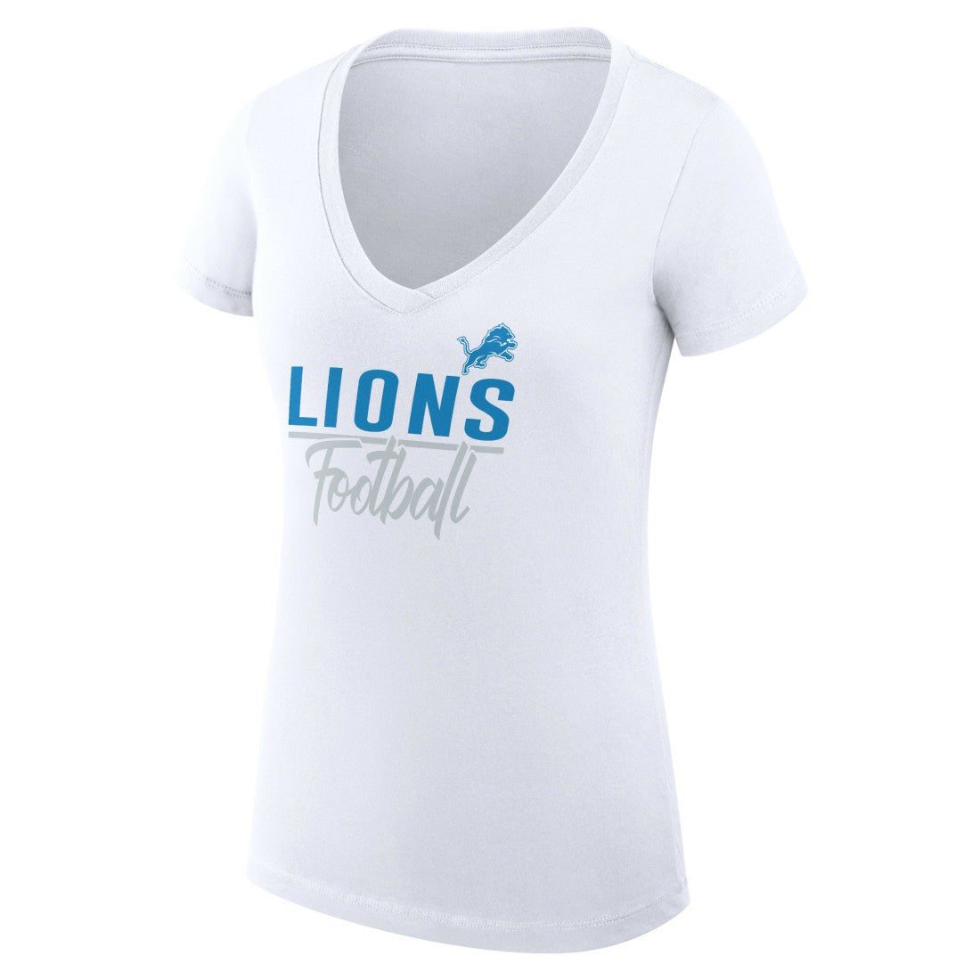 Detroit Lions G-III 4Her by Carl Banks Women's V-Neck Fitted T-Shirt - White - NFL
