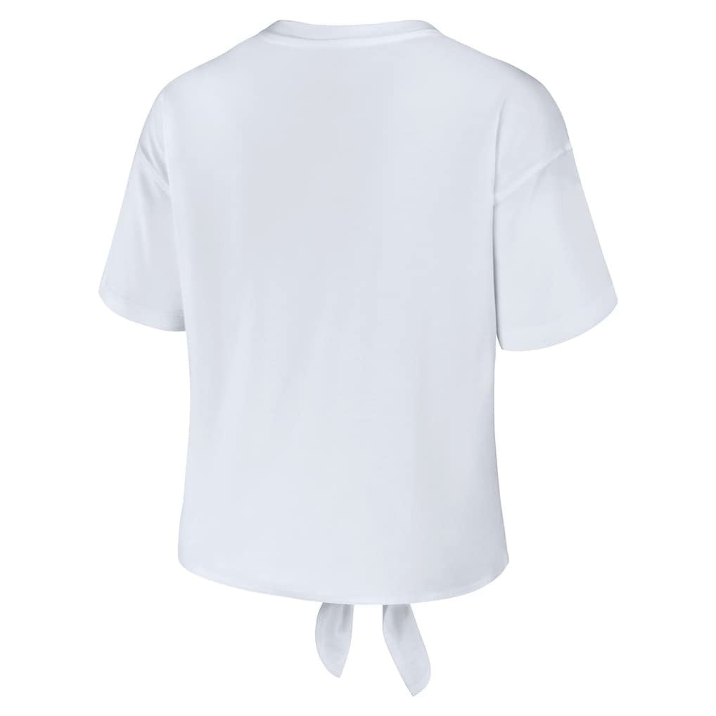 Chicago Bulls WEAR by Erin Andrews Women's Tie-Front T-Shirt White