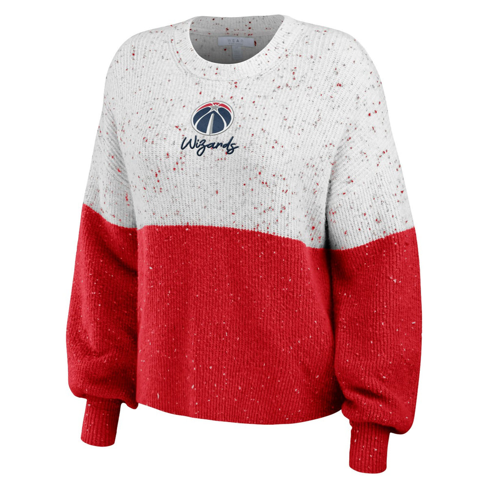 Washington Wizards WEAR by Erin Andrews Women's Color-Block Pullover Sweater White/Red