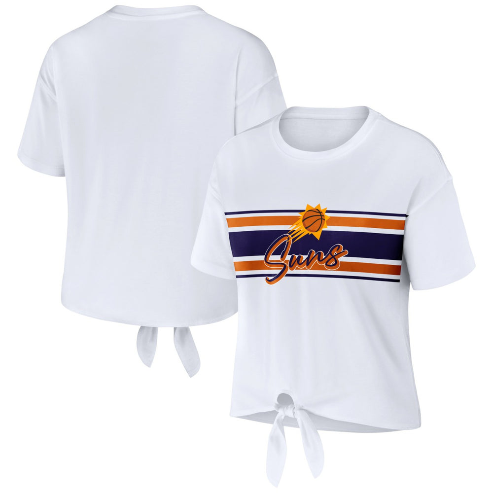 Phoenix Suns WEAR by Erin Andrews Women's Tie-Front T-Shirt White