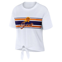 Phoenix Suns WEAR by Erin Andrews Women's Tie-Front T-Shirt White