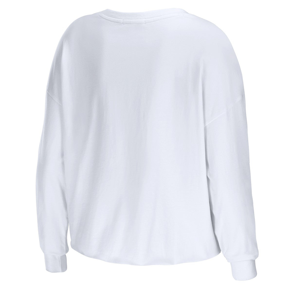 Los Angeles Lakers WEAR by Erin Andrews Women's Cropped Long Sleeve T-Shirt White