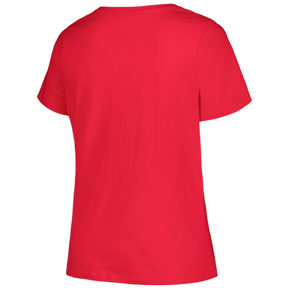 Los Angeles Angels Profile Women's Plus Size Arch Logo T-Shirt for sale