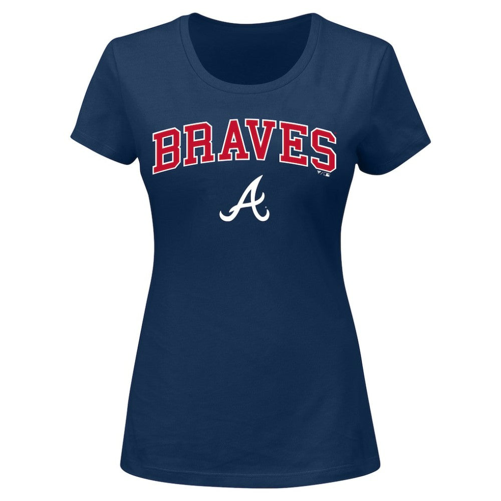 Atlanta Braves Profile Women's Plus Size Arch Logo T-Shirt Near Me