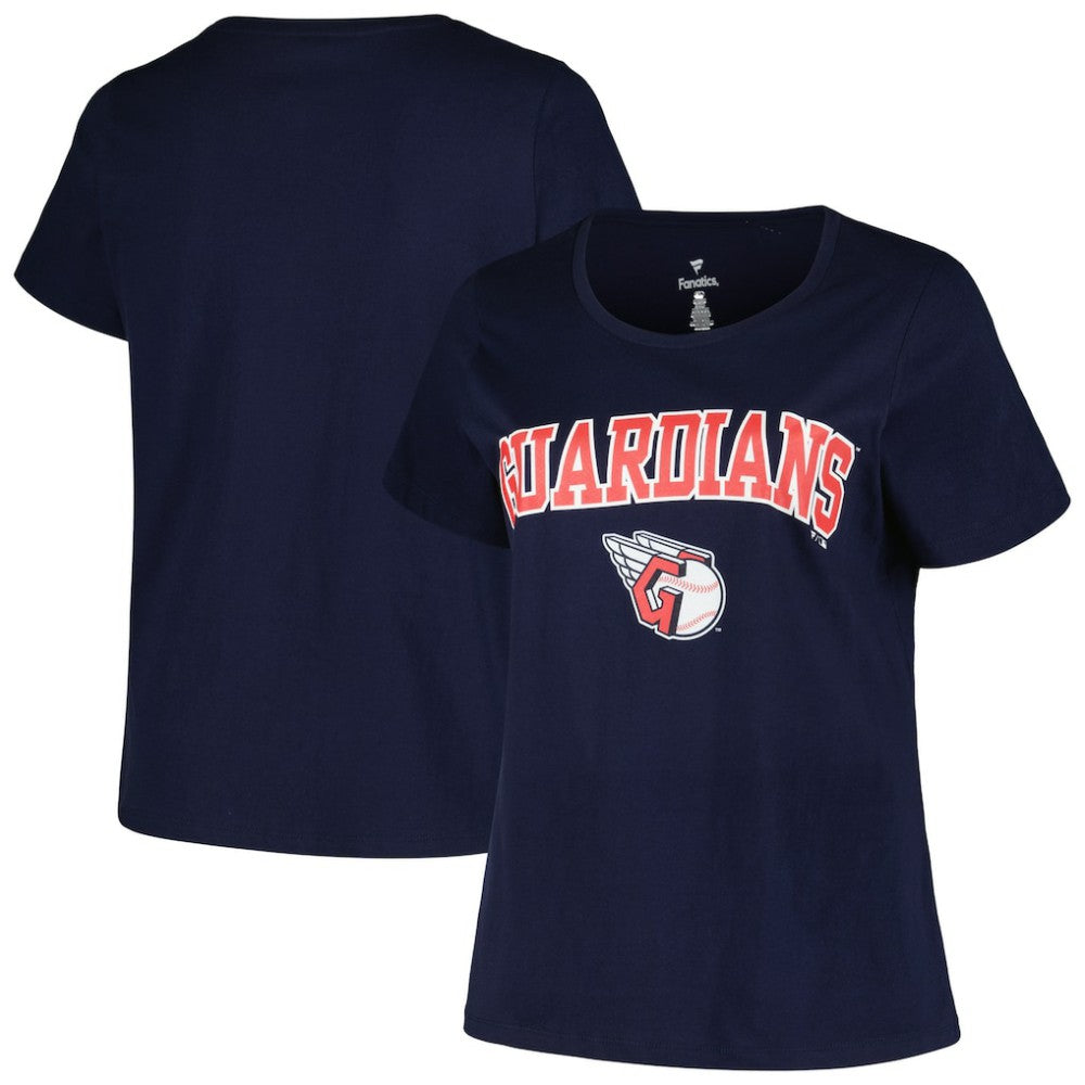 Cleveland Guardians Profile Women's Plus Size Arch Logo T-Shirt Outlet