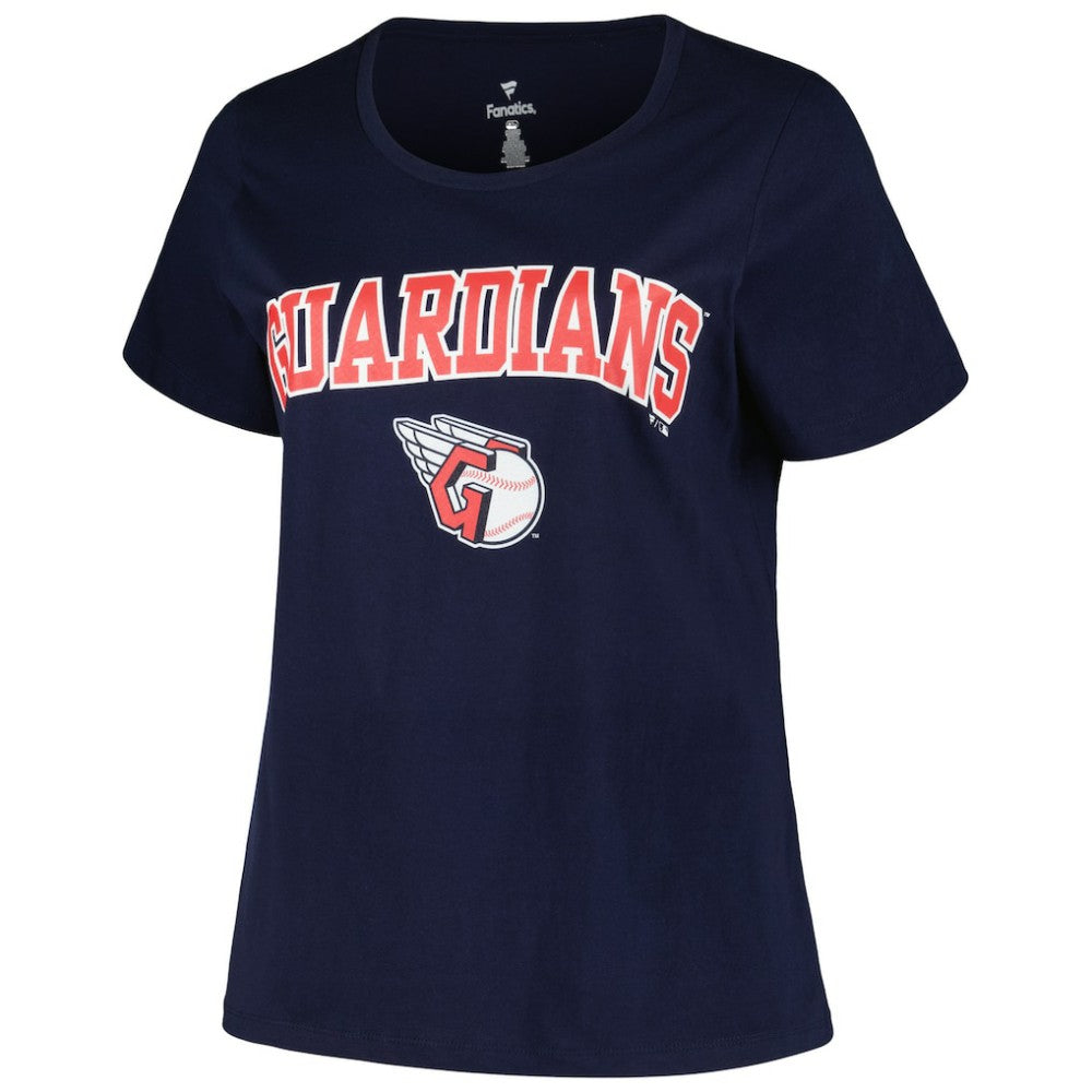 Cleveland Guardians Profile Women's Plus Size Arch Logo T-Shirt Outlet
