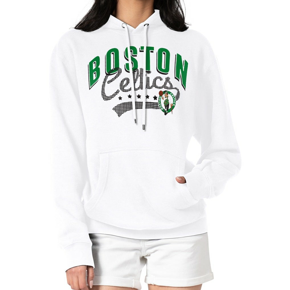 Boston Celtics G-III 4Her by Carl Banks Women's Filigree Logo Pullover Hoodie - White