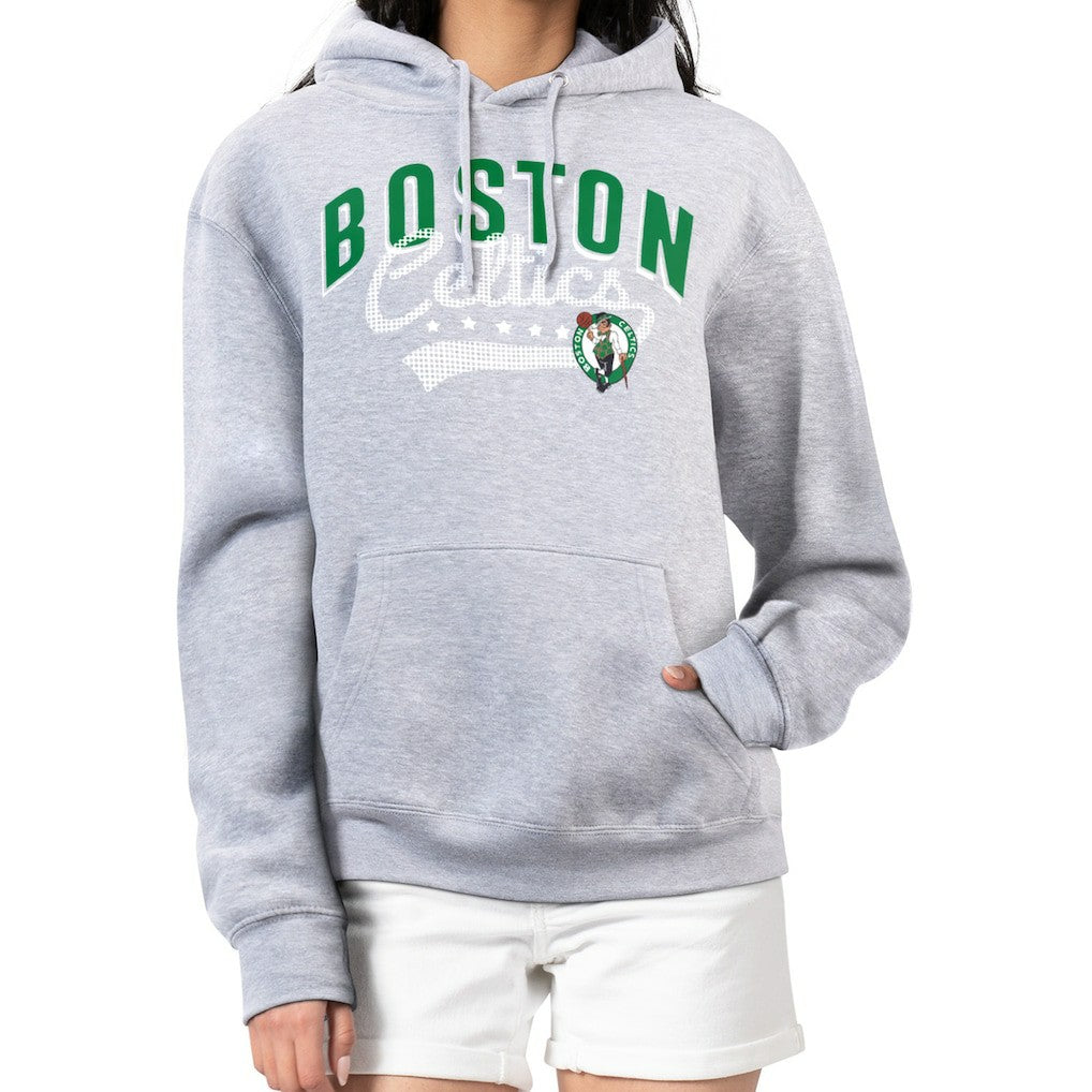 Boston Celtics G-III 4Her by Carl Banks Women's Filigree Logo Pullover Hoodie - Heather Gray
