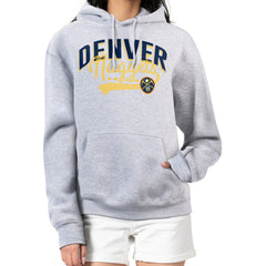Denver Nuggets G-III 4Her by Carl Banks Women's Filigree Logo Pullover Hoodie - Heather Gray