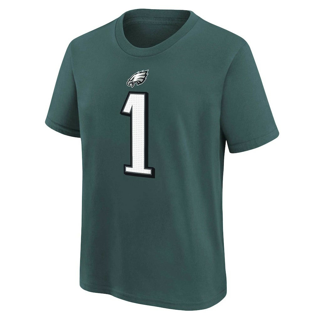 Jalen Hurts Philadelphia Eagles Youth Player Name & Number T-Shirt - Midnight Green - Nike