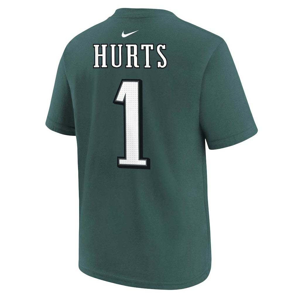 Jalen Hurts Philadelphia Eagles Youth Player Name & Number T-Shirt - Midnight Green - Nike