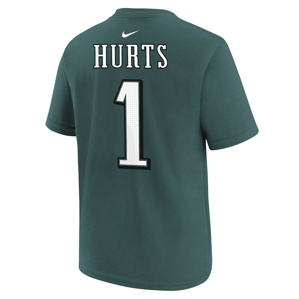 Jalen Hurts Philadelphia Eagles Youth Player Name & Number T-Shirt - Midnight Green - Nike