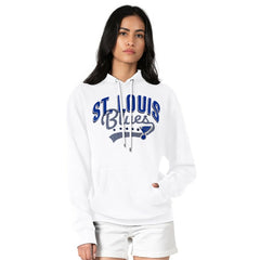 St. Louis Blues G-III 4Her by Carl Banks Women's Filigree Logo Pullover Hoodie – White | NHL Lifestyle