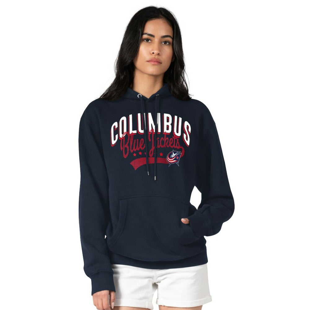 Columbus Blue Jackets G-III 4Her by Carl Banks Women's Filigree Logo Pullover Hoodie – Navy | NHL discount