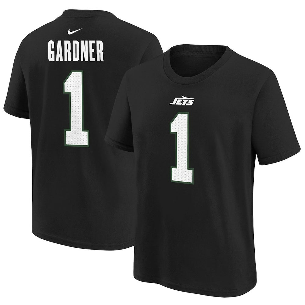 Ahmad Sauce Gardner New York Jets Youth Player Name & Number T-Shirt - Black - Nike