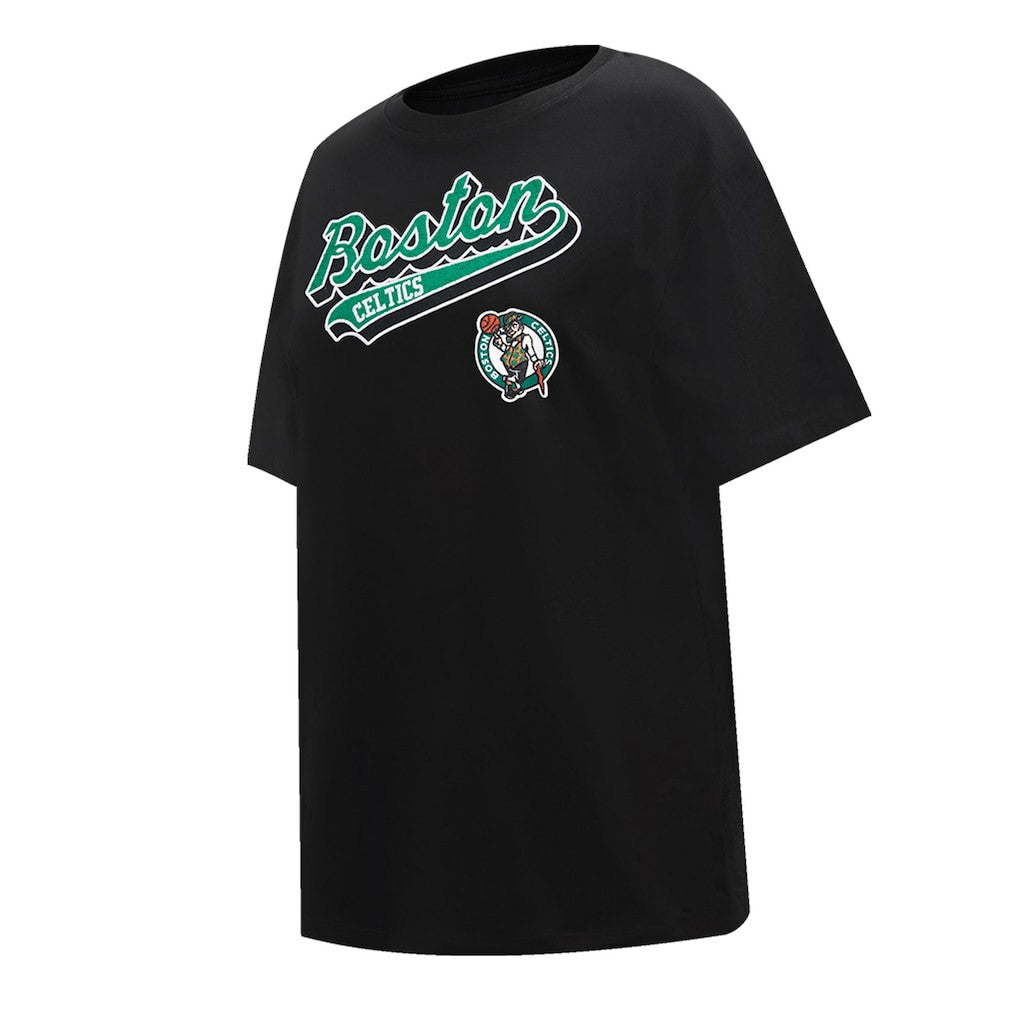 Boston Celtics Pro Standard Women's Script Boyfriend T-Shirt Black