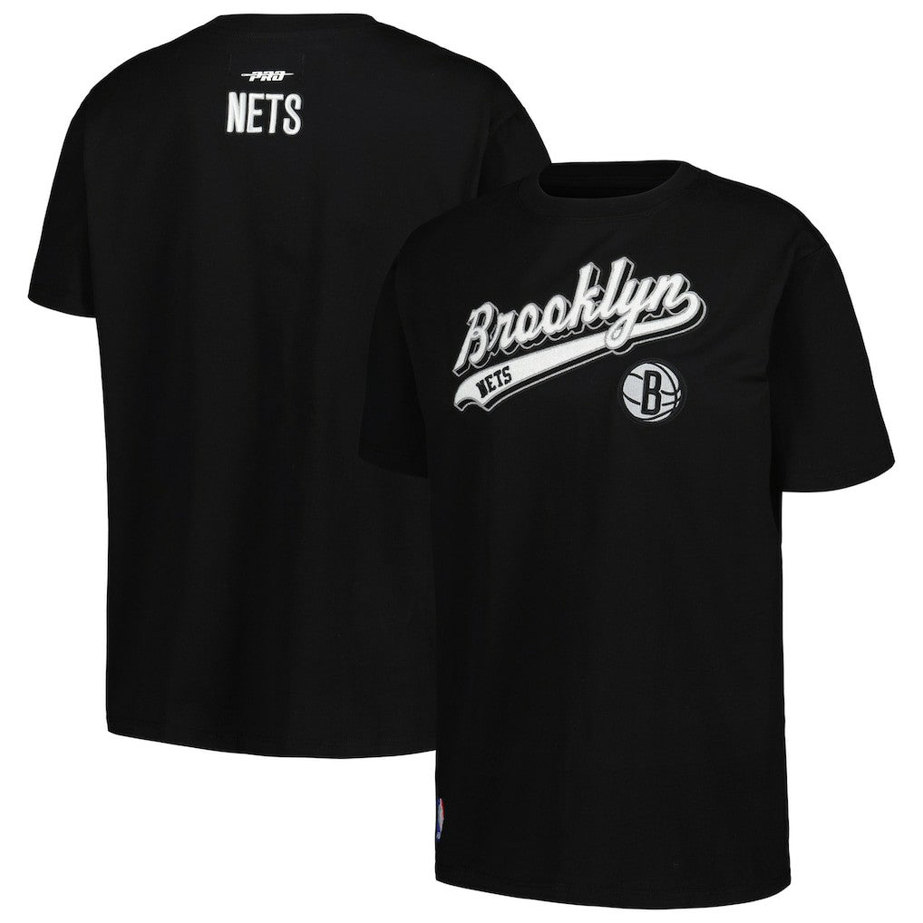Brooklyn Nets Pro Standard Women's Script Boyfriend T-Shirt Black