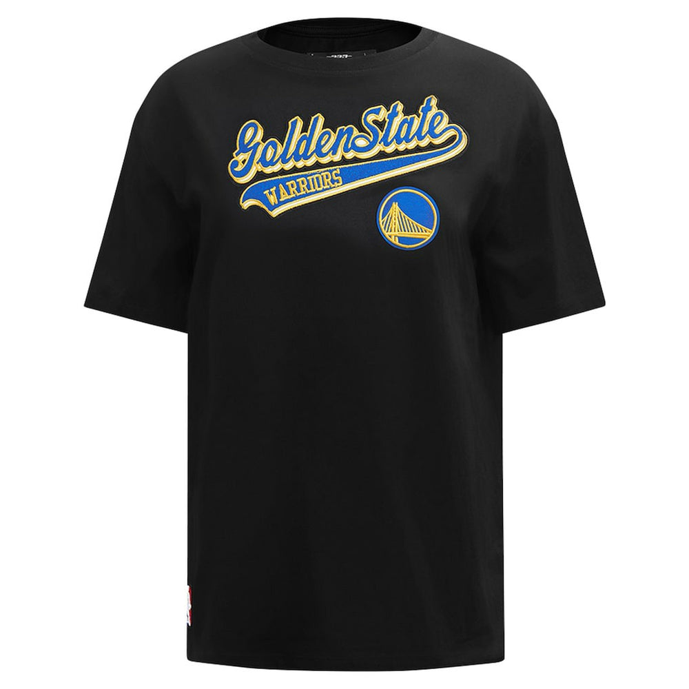 Golden State Warriors Pro Standard Women's Script Boyfriend T-Shirt Black