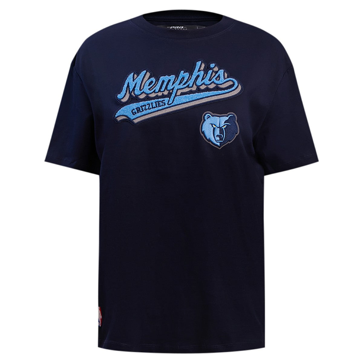 Memphis Grizzlies Pro Standard Women's Script Boyfriend T-Shirt Navy