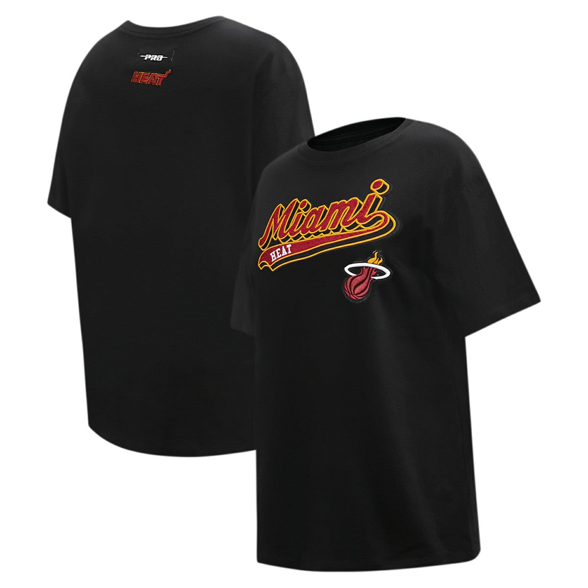 Miami Heat Pro Standard Women's Script Boyfriend T-Shirt Black