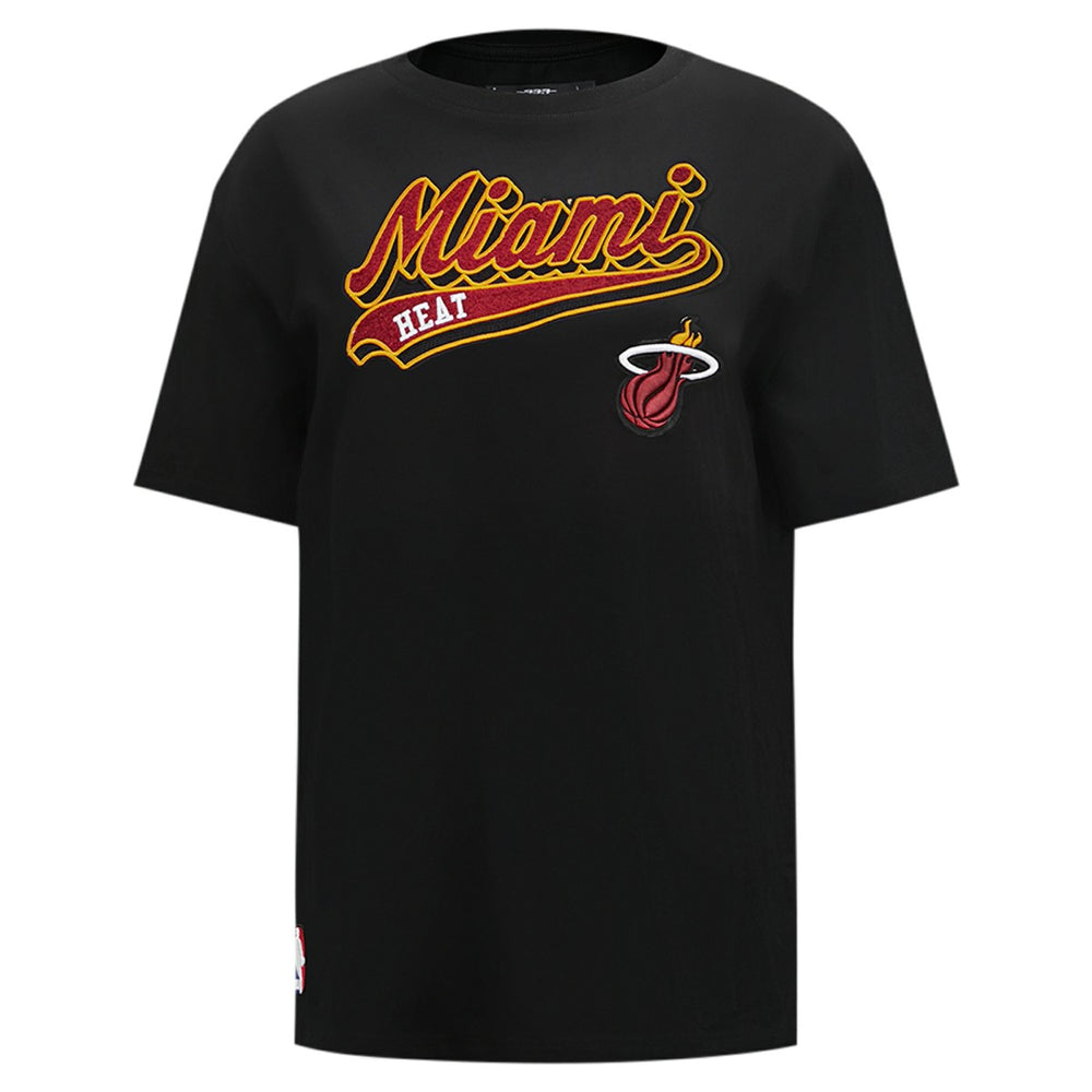 Miami Heat Pro Standard Women's Script Boyfriend T-Shirt Black