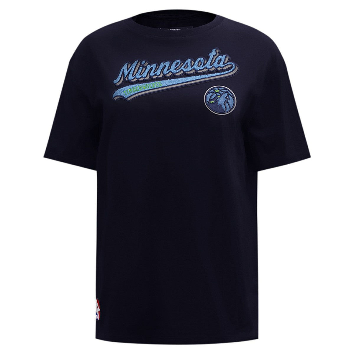 Minnesota Timberwolves Pro Standard Women's Script Boyfriend T-Shirt Navy