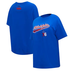 Philadelphia 76ers Pro Standard Women's Script Boyfriend T-Shirt Royal