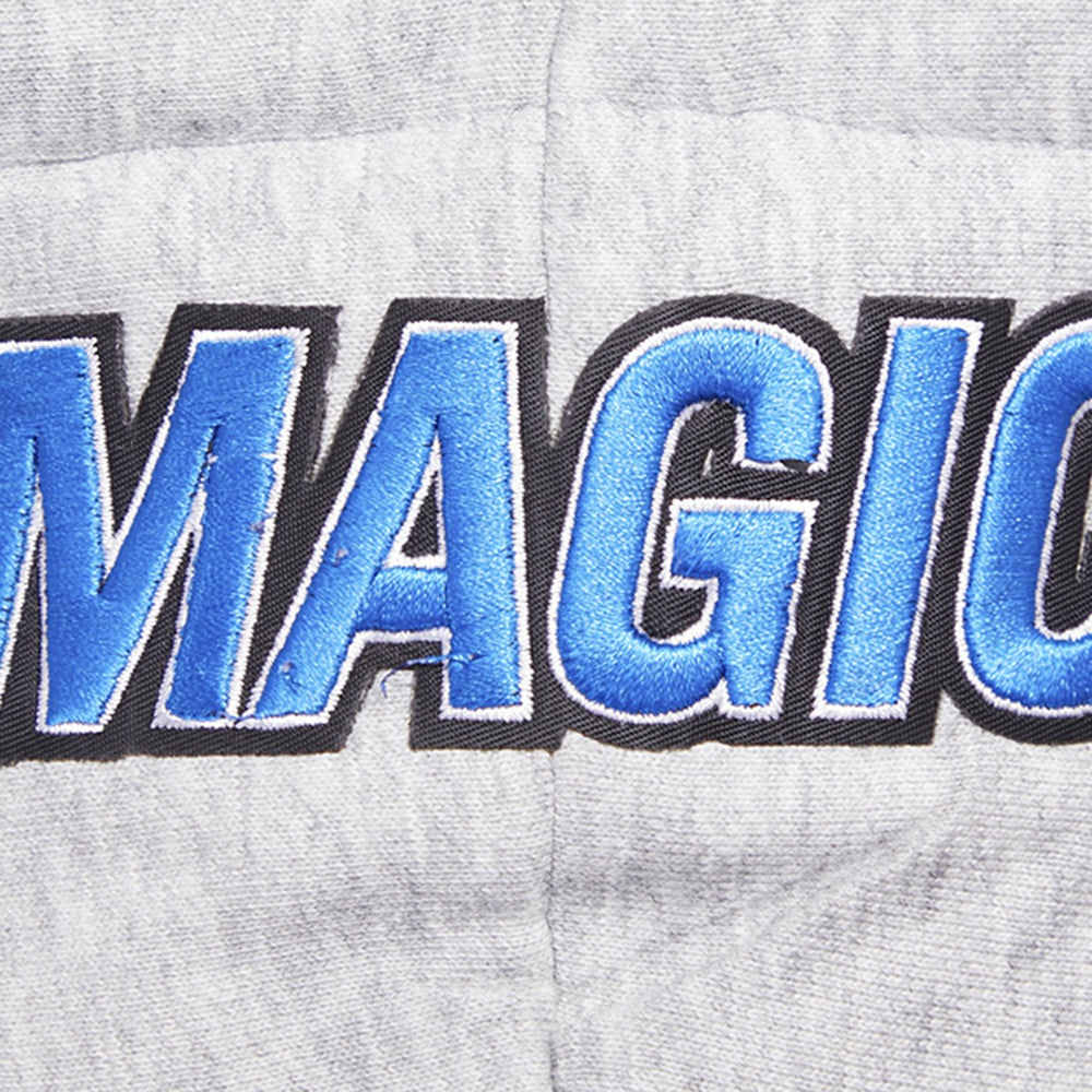 Orlando Magic Pro Standard Women's Script Tail Cropped Pullover Hoodie Heather Gray