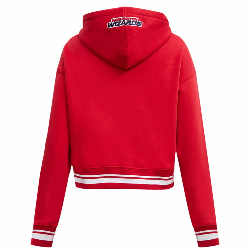 Washington Wizards Pro Standard Women's Script Tail Cropped Pullover Hoodie Red