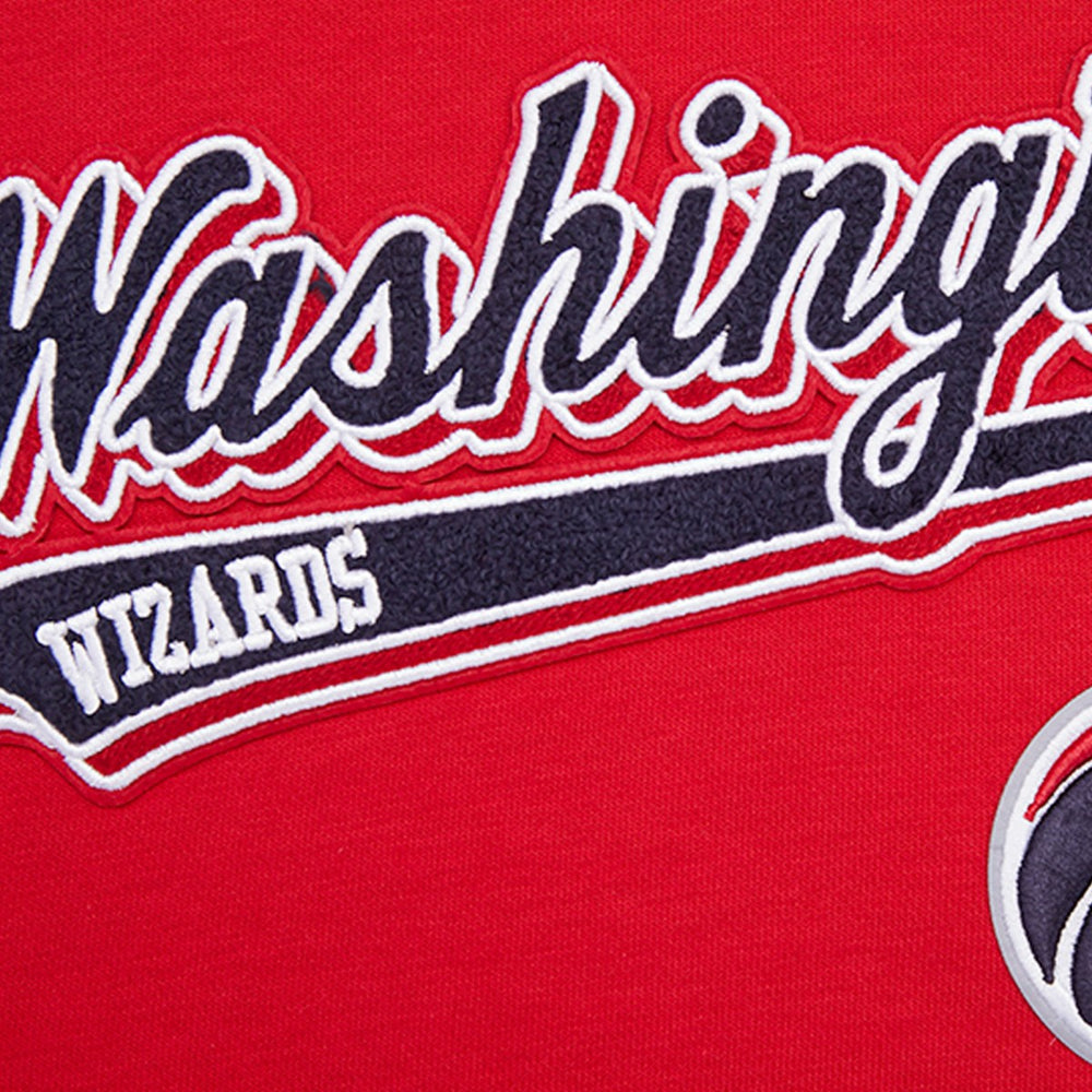 Washington Wizards Pro Standard Women's Script Tail Cropped Pullover Hoodie Red