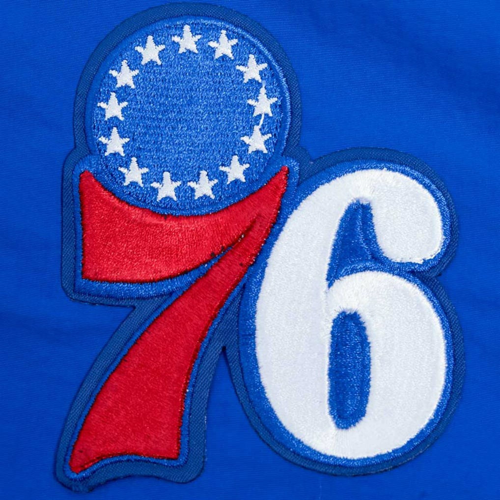 Philadelphia 76ers Pro Standard Classic Wind Woven Cropped Half-Zip Jacket Royal