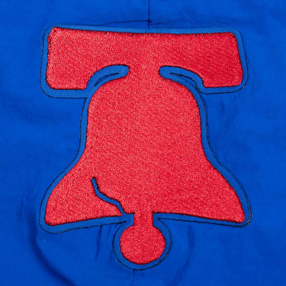 Philadelphia 76ers Pro Standard Classic Wind Woven Cropped Half-Zip Jacket Royal