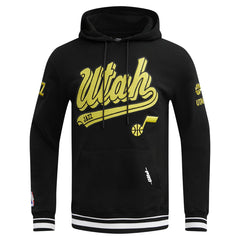 Utah Jazz Pro Standard Script Tail Pullover Hoodie Black