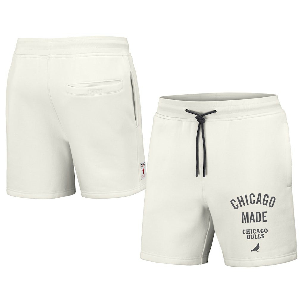 Chicago Bulls NBA x Staple Heavyweight Fleece Shorts Cream