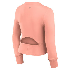 San Francisco 49ers Women's Studio Fitted Long Sleeve Gym Top - Coral - Fanatics