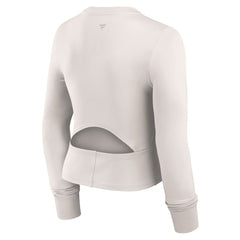 Minnesota Vikings Women's Studio Fitted Long Sleeve Gym Top - White - Fanatics
