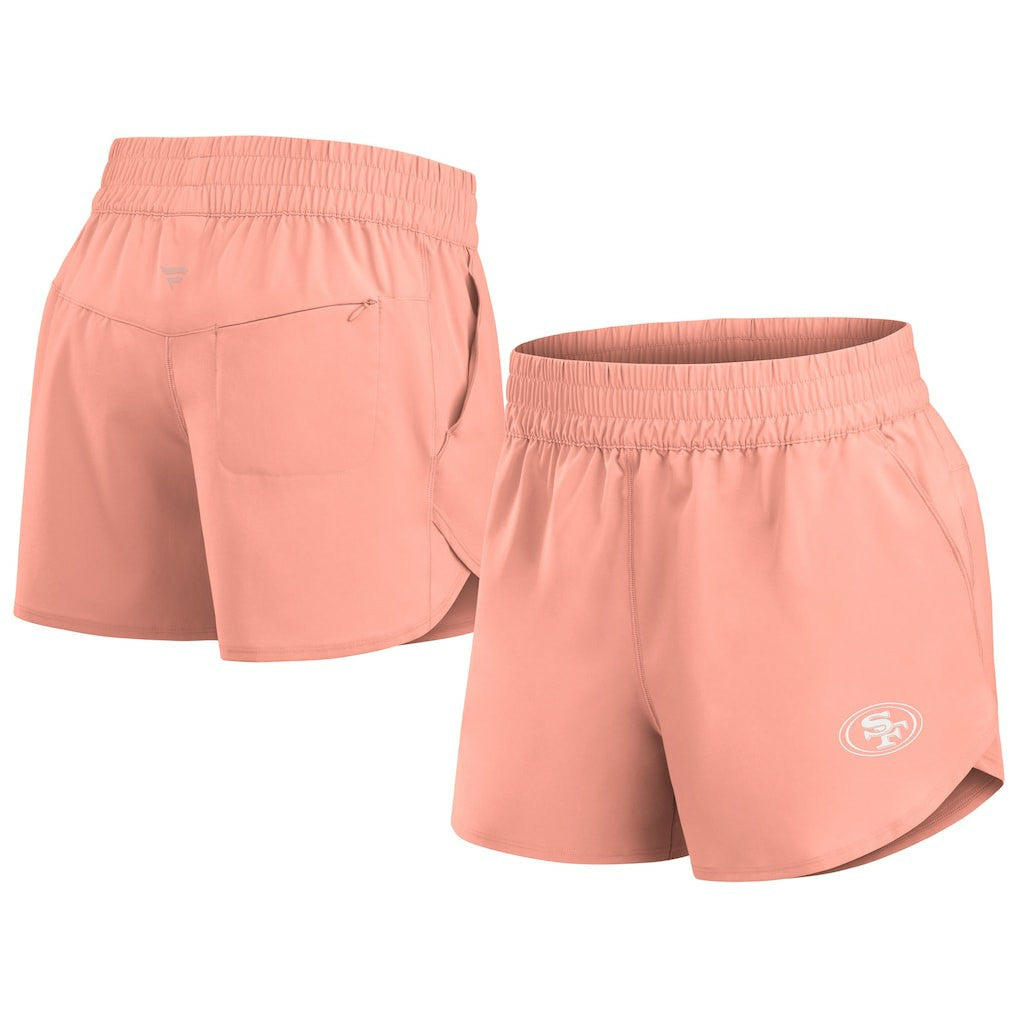 San Francisco 49ers Women's Front Office Woven Shorts - Coral - Fanatics