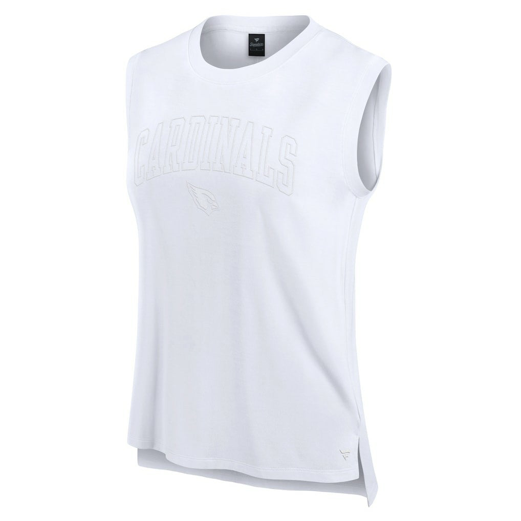 Arizona Cardinals Women's Studio Gym Tank Top - White - Fanatics