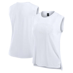 Denver Broncos Women's Studio Gym Tank Top - White - Fanatics