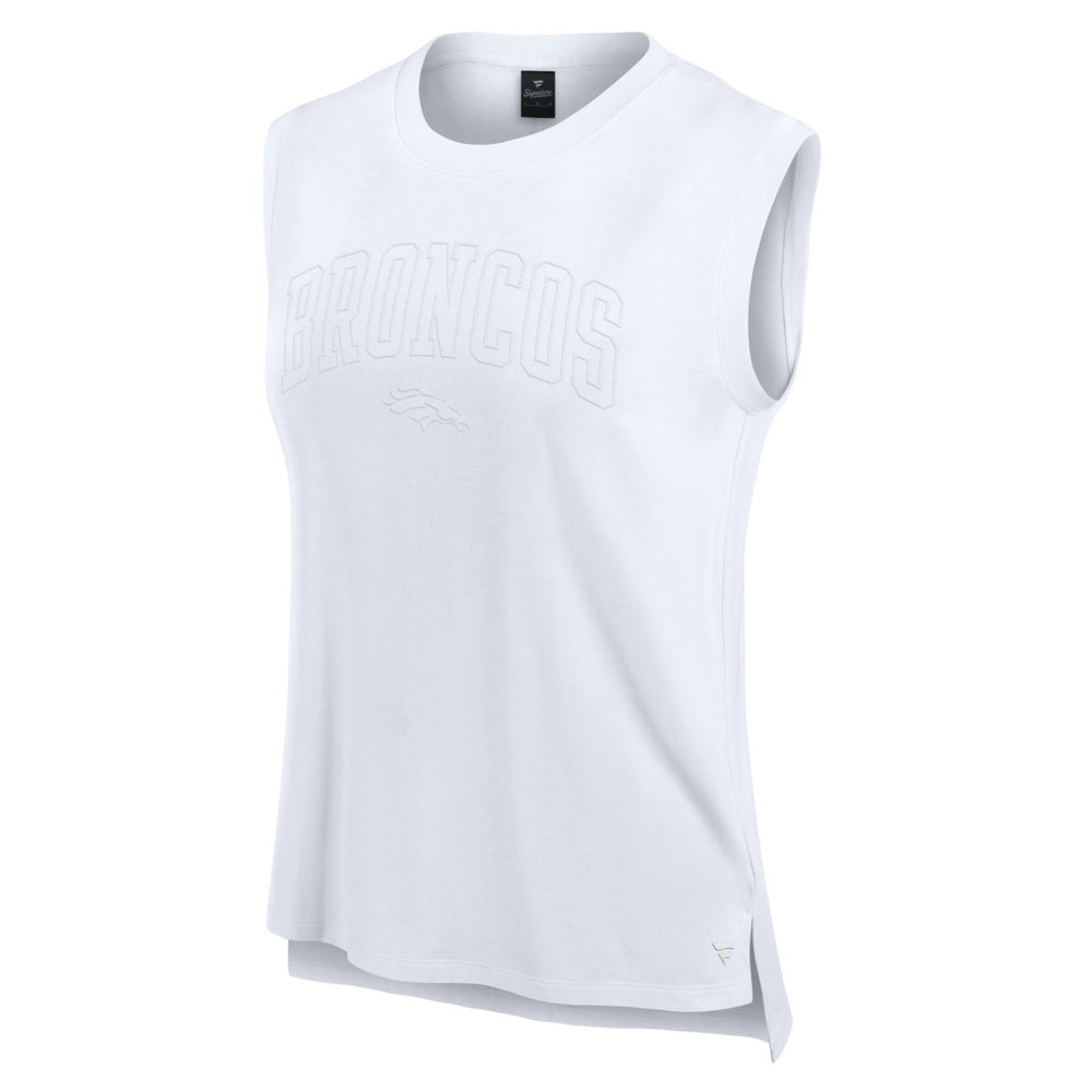 Denver Broncos Women's Studio Gym Tank Top - White - Fanatics