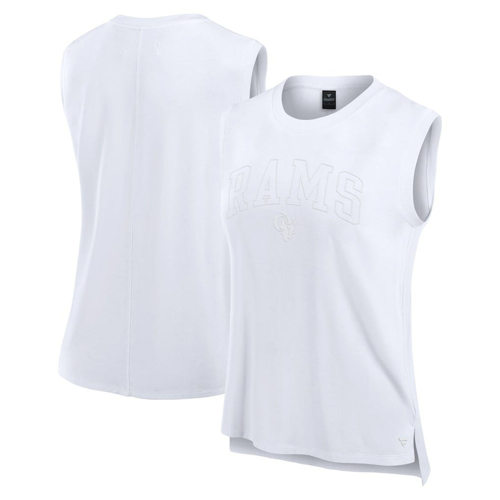 Los Angeles Rams Women's Studio Gym Tank Top - White - Fanatics