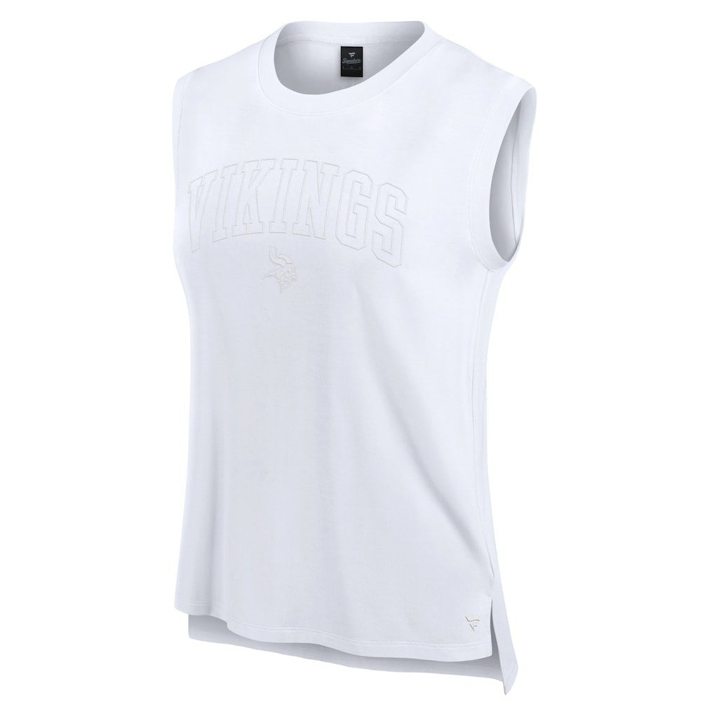 Minnesota Vikings Women's Studio Gym Tank Top - White - Fanatics