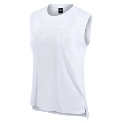 New England Patriots Women's Studio Gym Tank Top - White - Fanatics