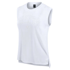 New Orleans Saints Women's Studio Gym Tank Top - White - Fanatics