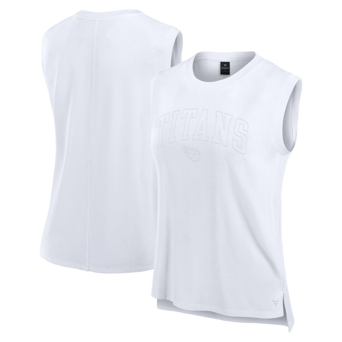 Tennessee Titans Women's Studio Gym Tank Top - White - Fanatics