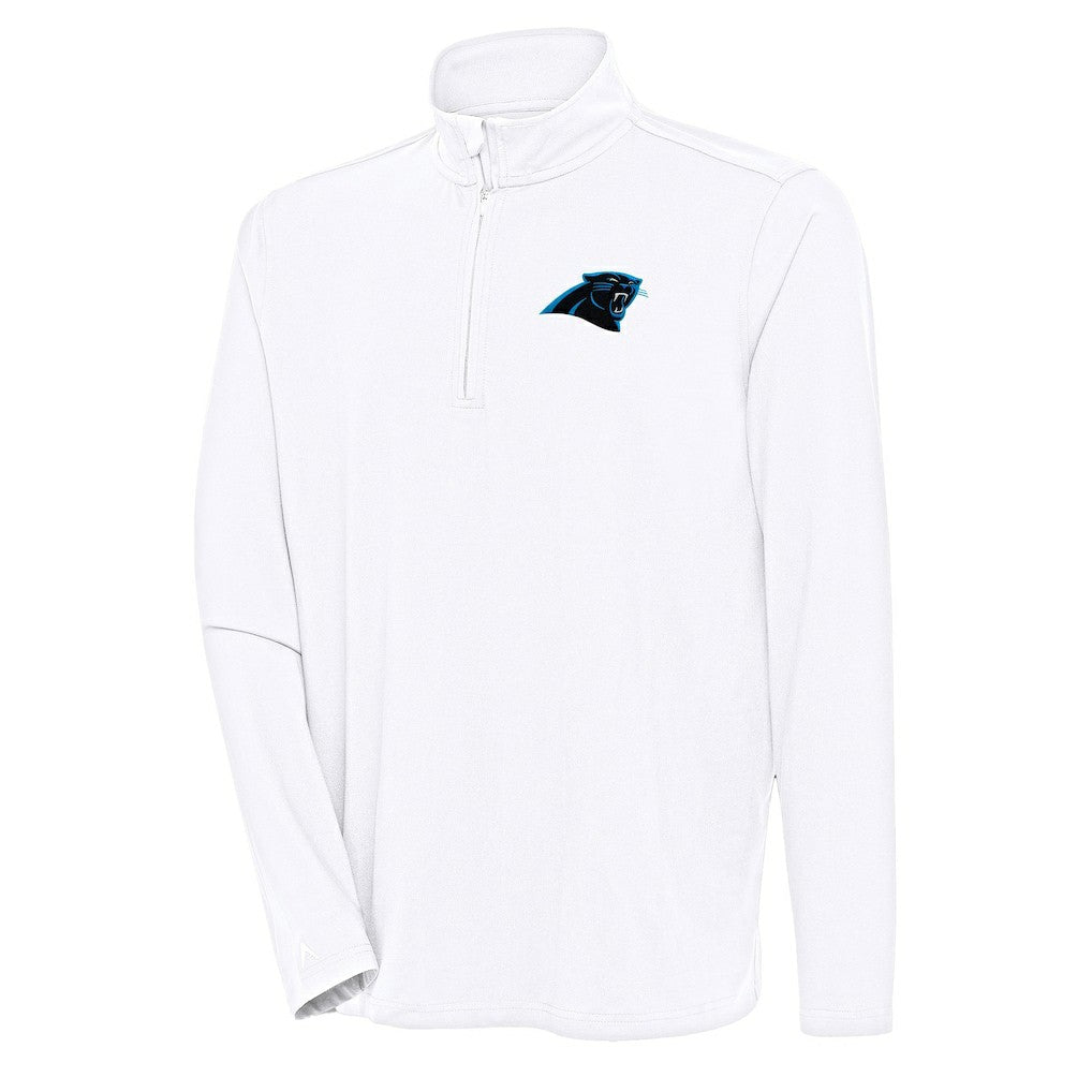 Carolina Panthers Antigua Hunk Quarter-Zip Pullover Top - White - NFL