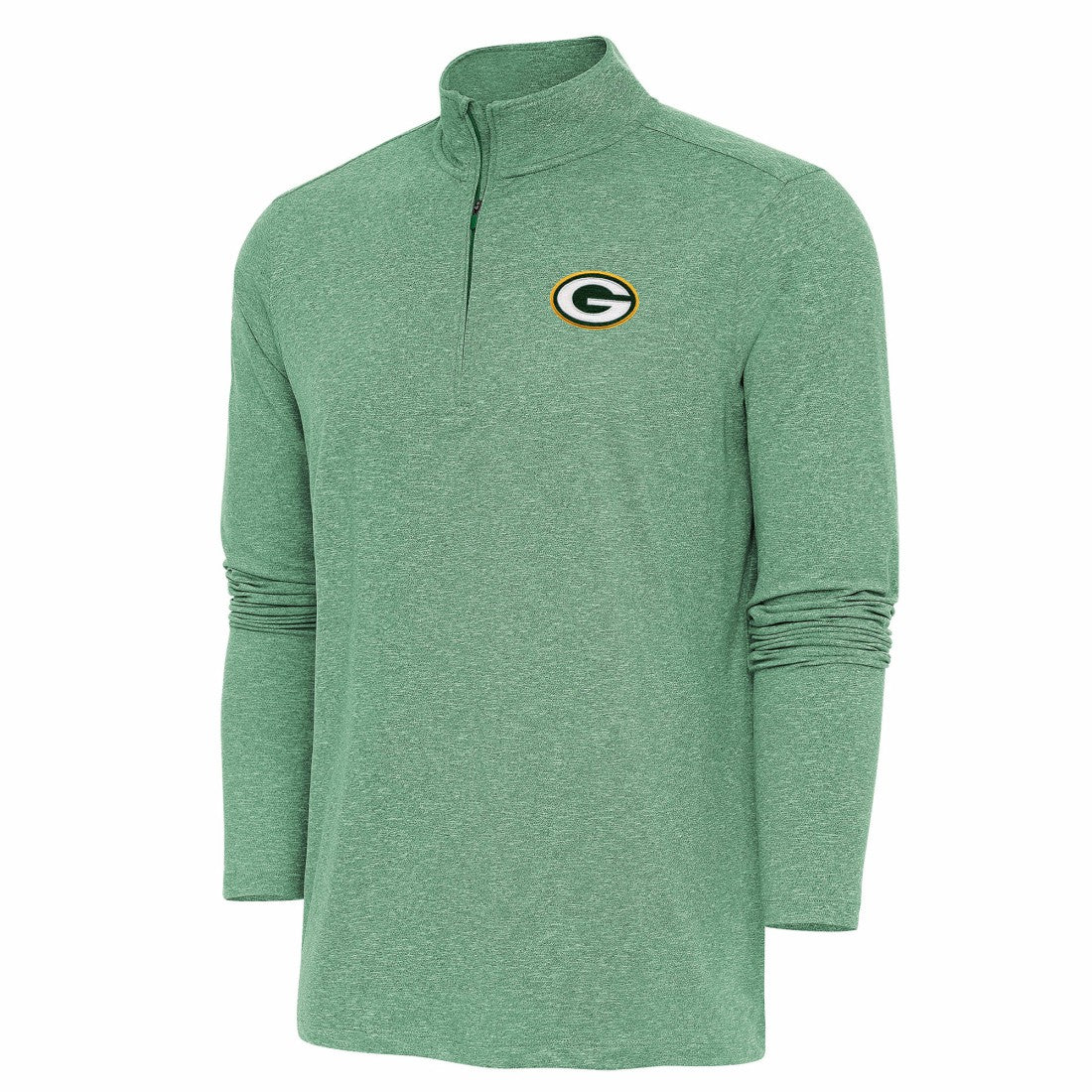 Green Bay Packers Antigua Hunk Quarter-Zip Pullover Top - Green - NFL